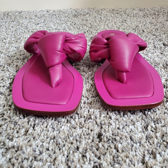 Maeve Anthropologie Women's Puffy Knotted Sandal in Fuschia Pink Size 6 - Picture 5 of 8